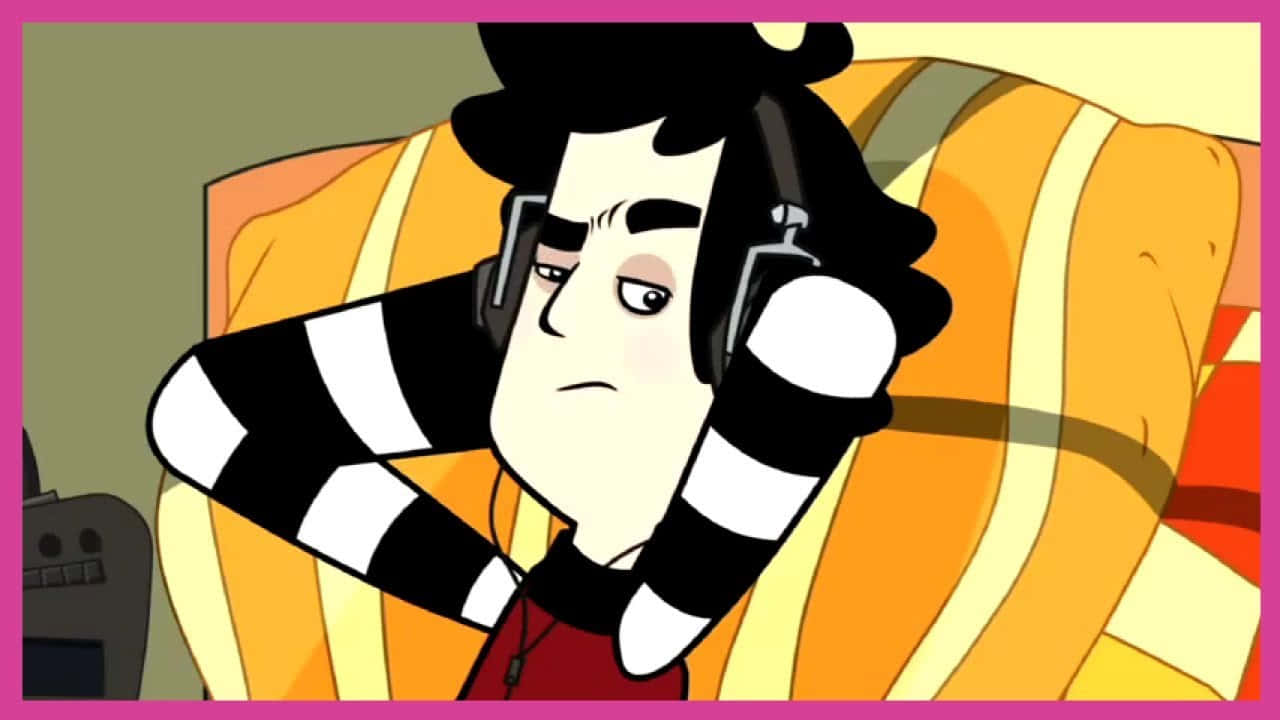 Freds Head Listening To Music Background