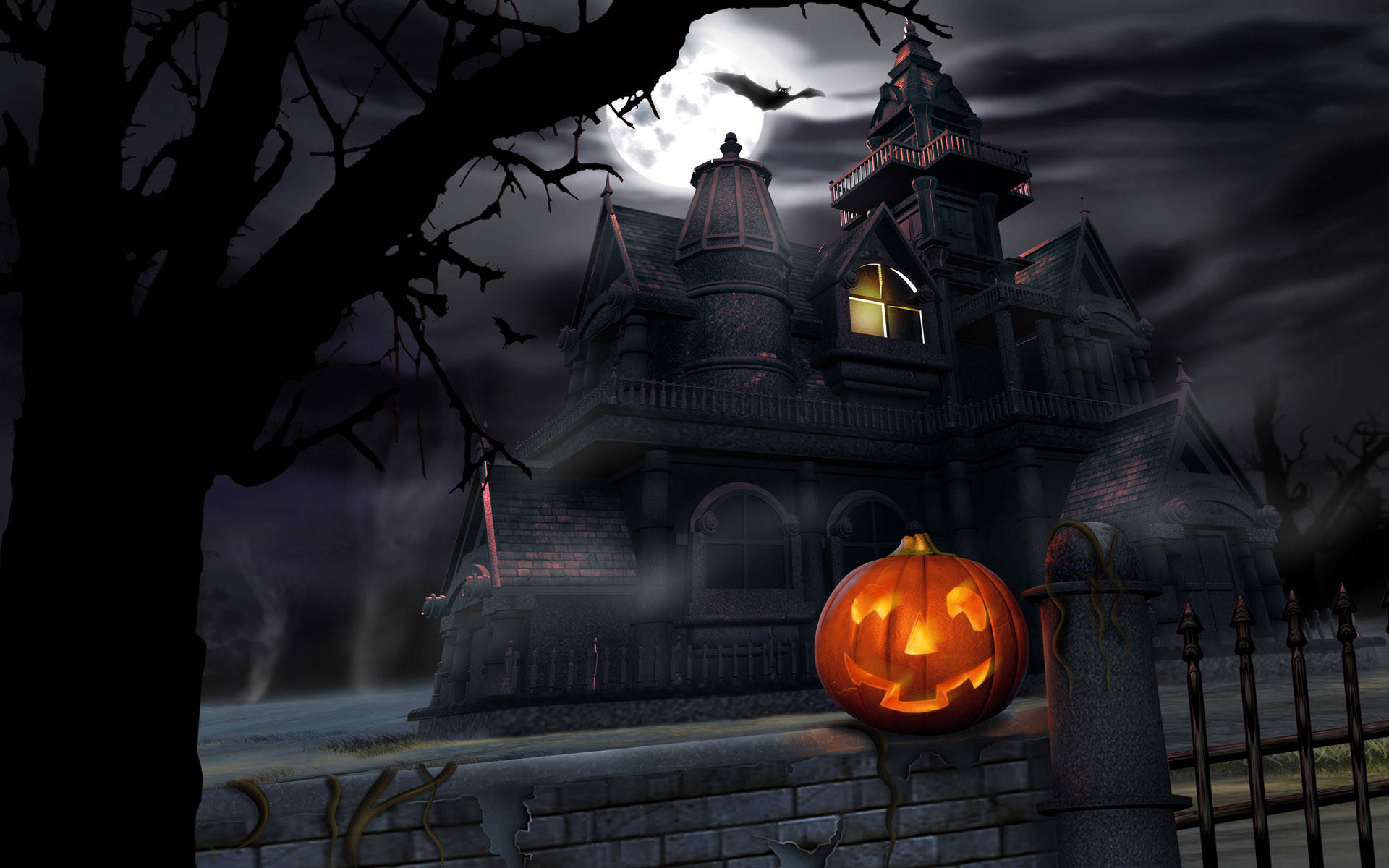 Free Desktop Wallpaper Of Halloween Night Free Computer Desktop .