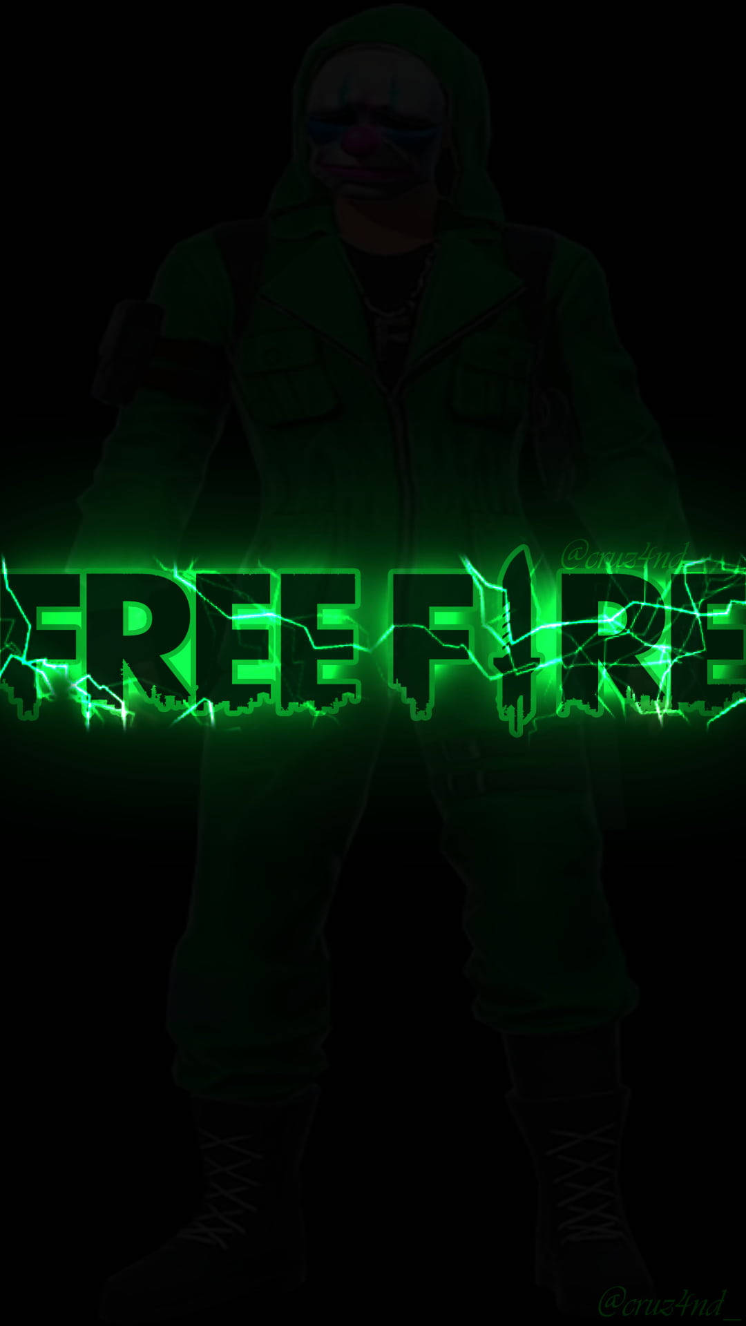 Free Fire 2021 Green Typography Background