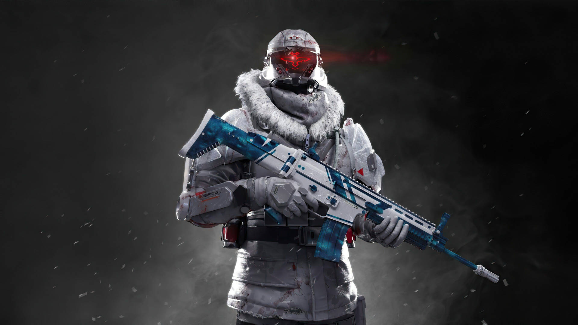 Free Fire 4k Winter Armor With Gun Background