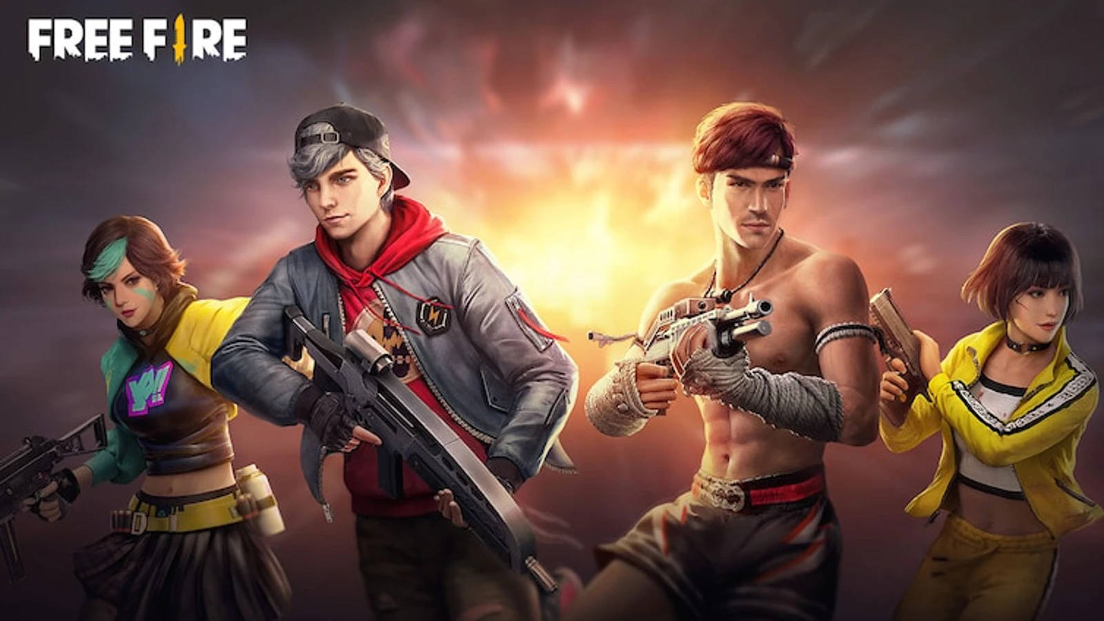 Free Fire Banner With Characters
