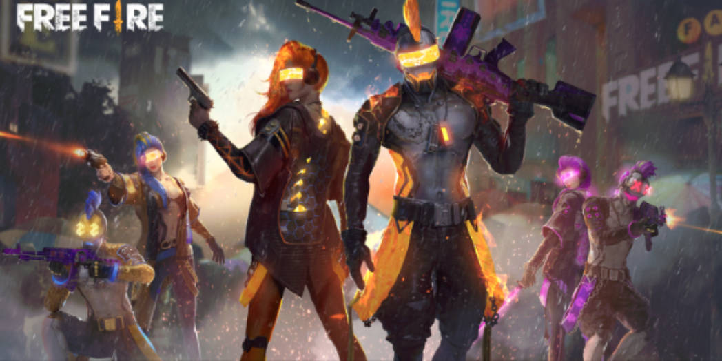 Free Fire Banner With Robot Skins