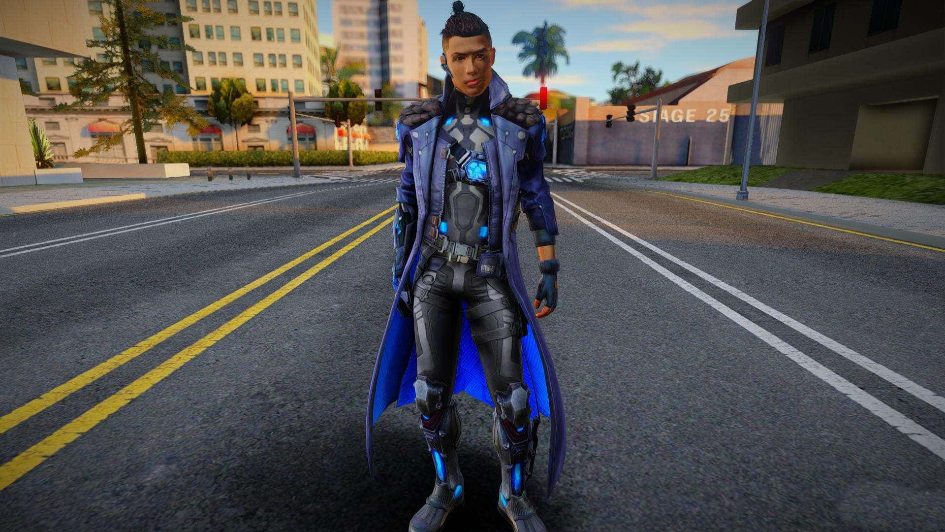 Free Fire Chrono 3d Model Background