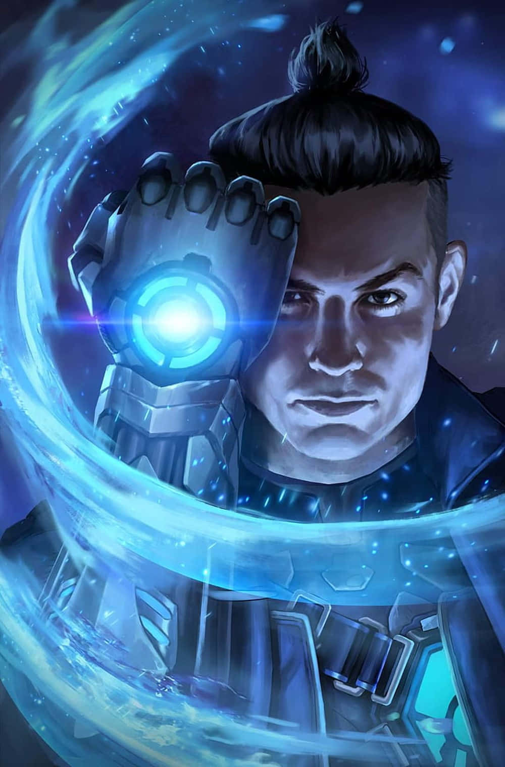 Free Fire Chrono Blue Hand Crest Background