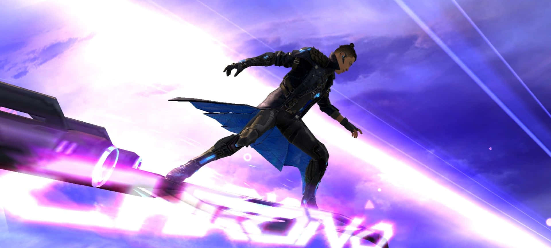 Free Fire Chrono Purple Background Background