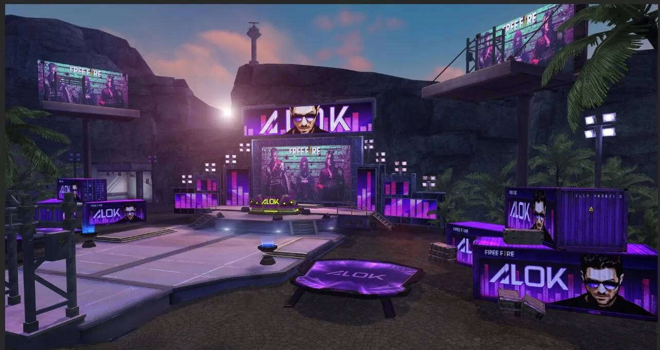 Free Fire Dj Alok In Game Map Background
