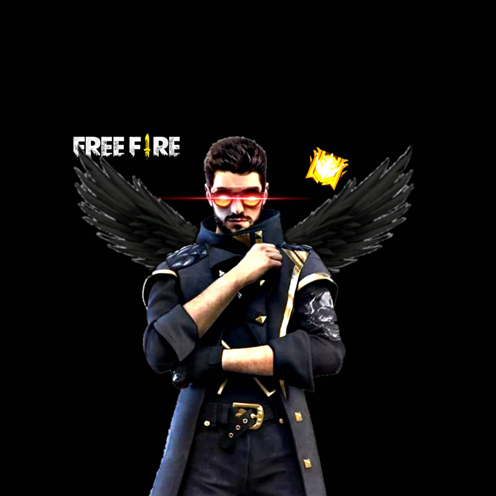 Free Fire Dj Alok With Wings Background