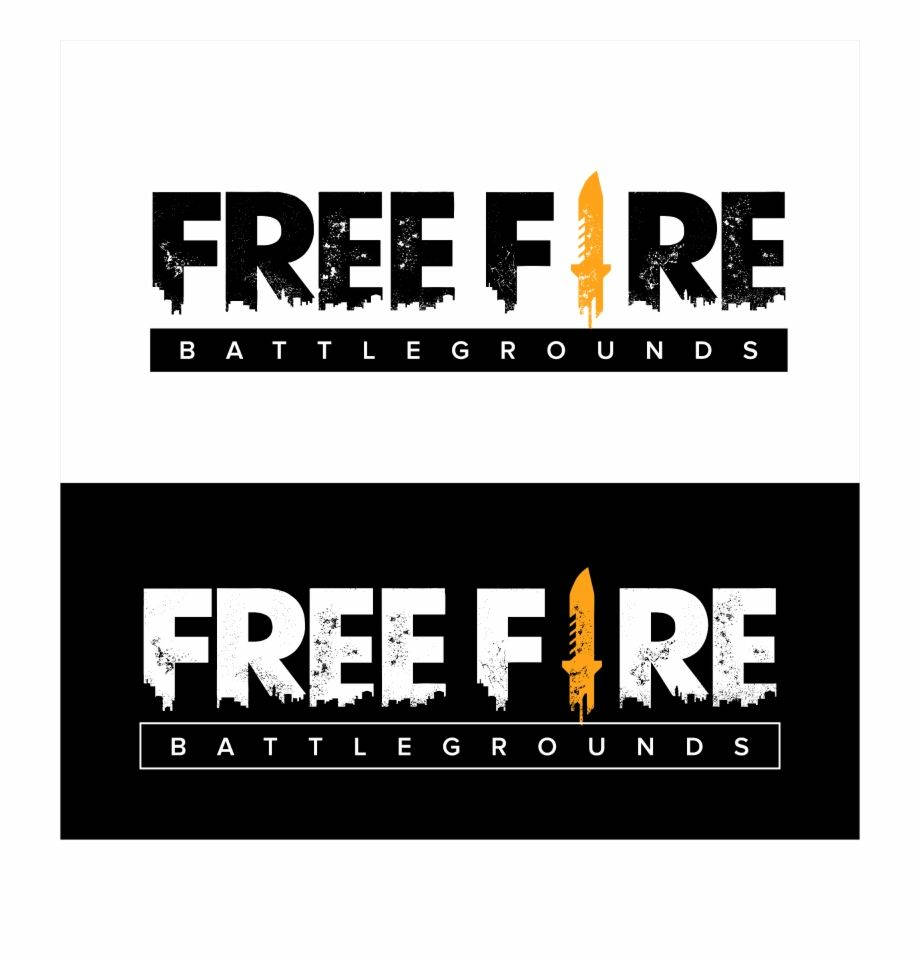 Free Fire Logo Half White And Black Background