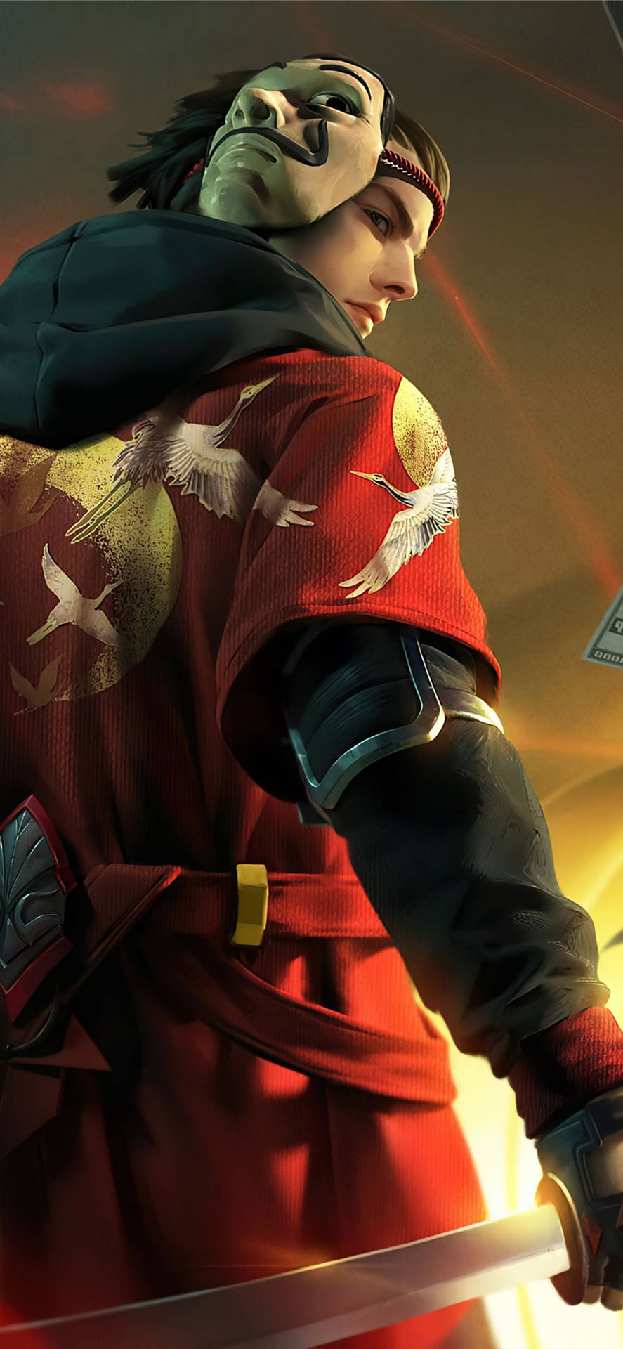 Free Fire Season 1 With Money Heist Mask Background
