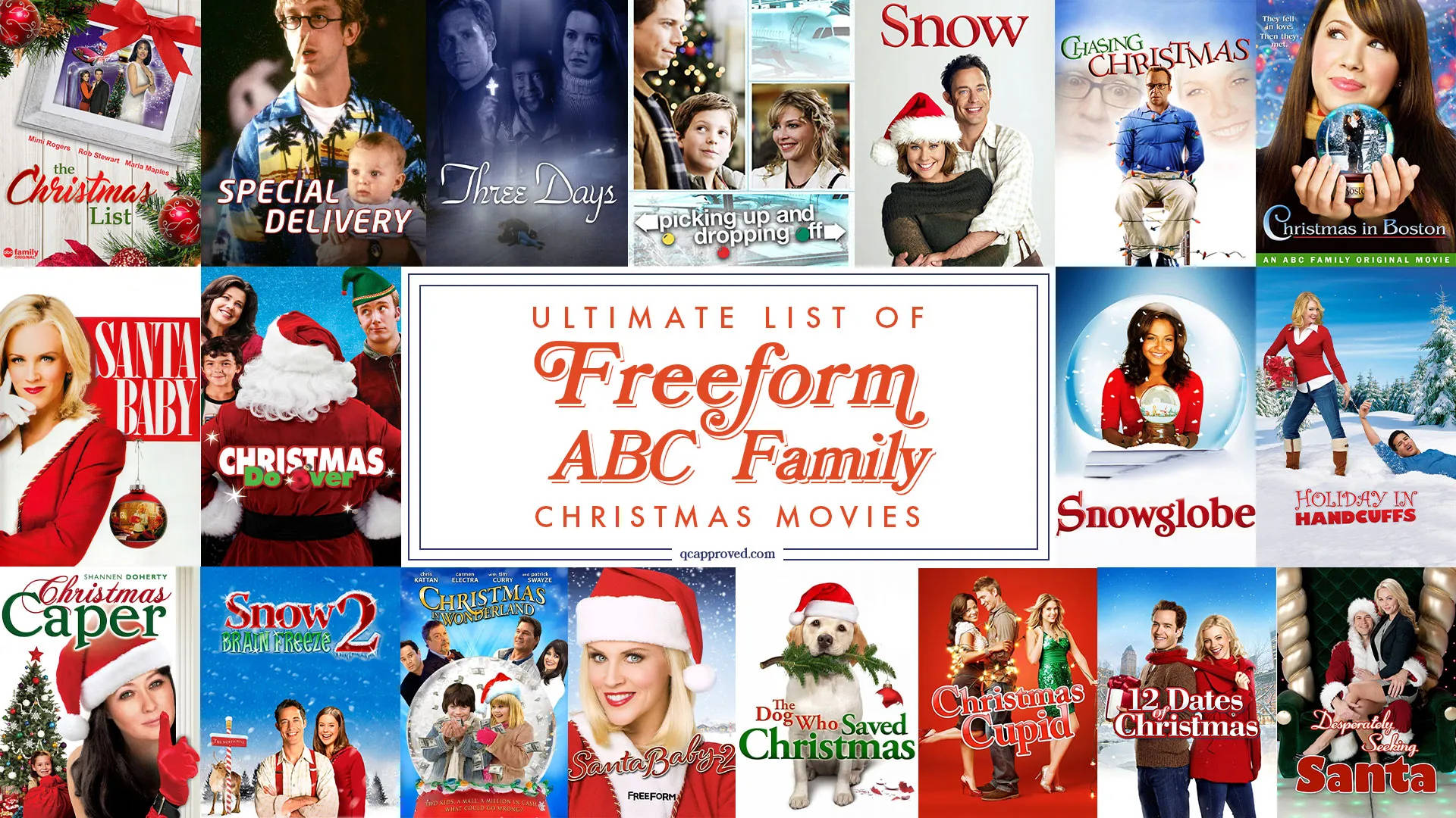 Freeform Movies Christmas Collage Background