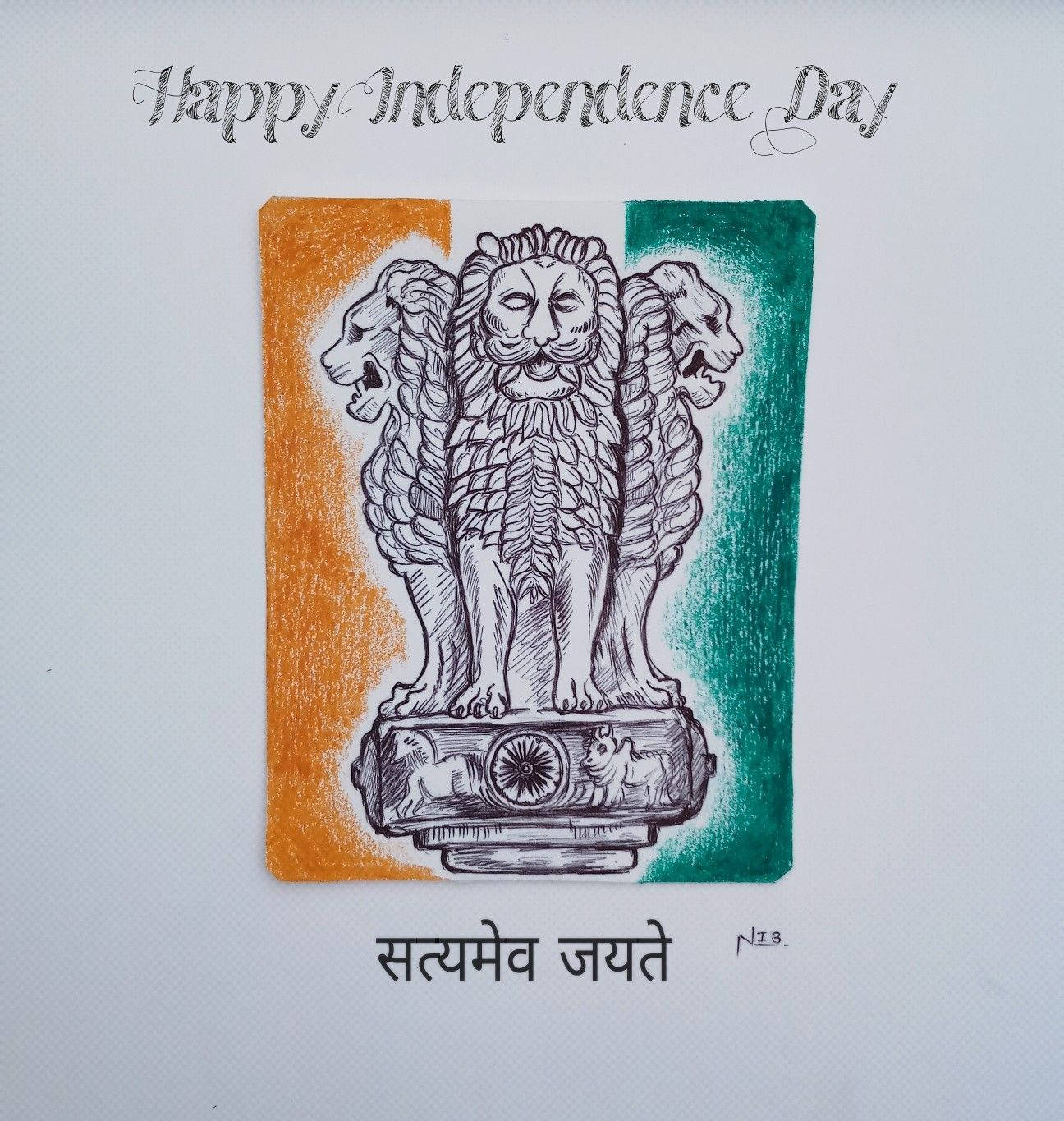 Freehand Satyamev Jayate Greeting Background