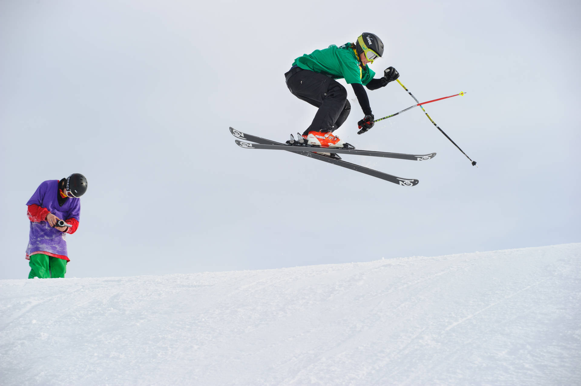 Freestyle Skiing In Snow