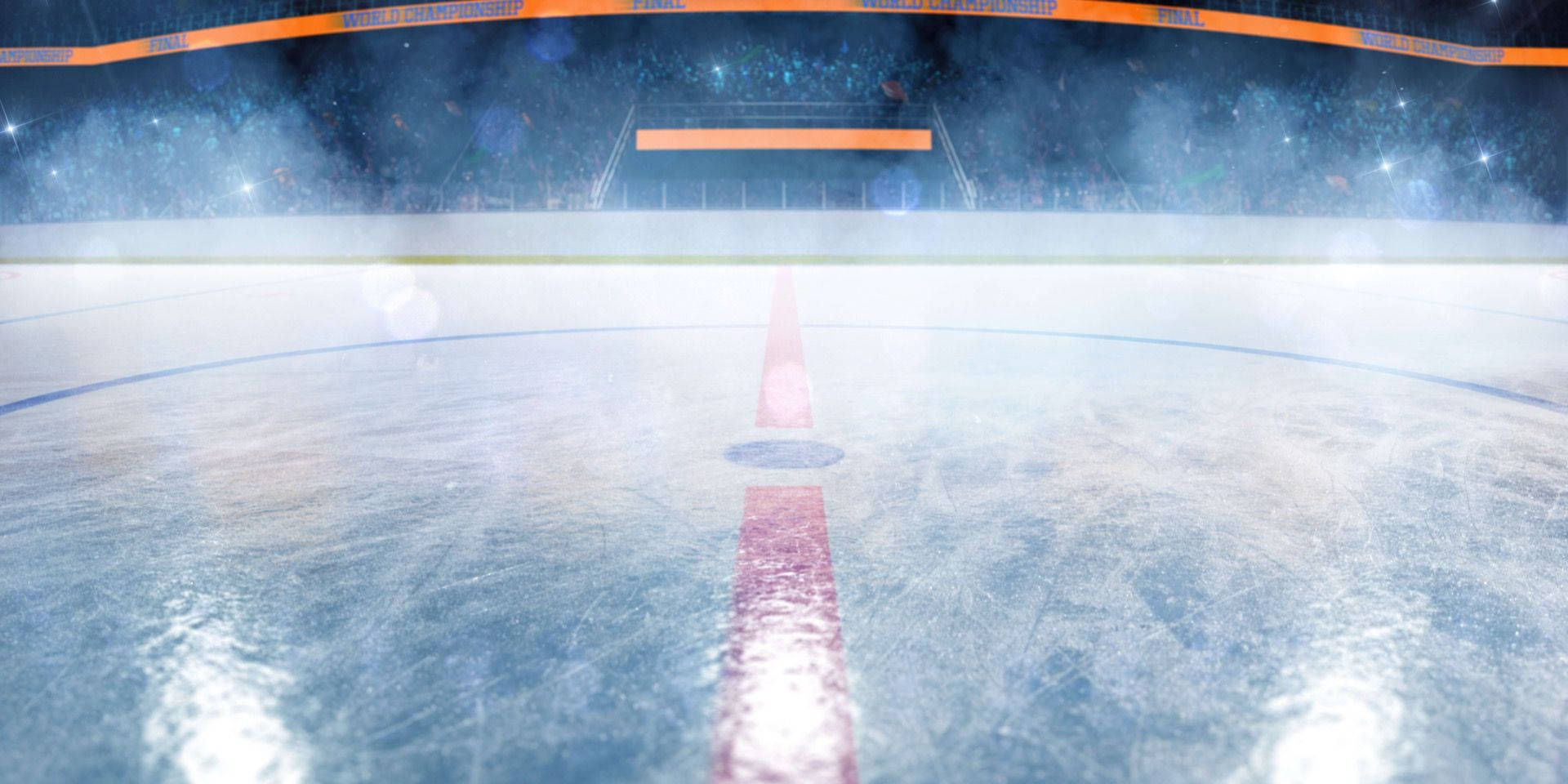 Freezing Cold Ice Hockey Rink Background