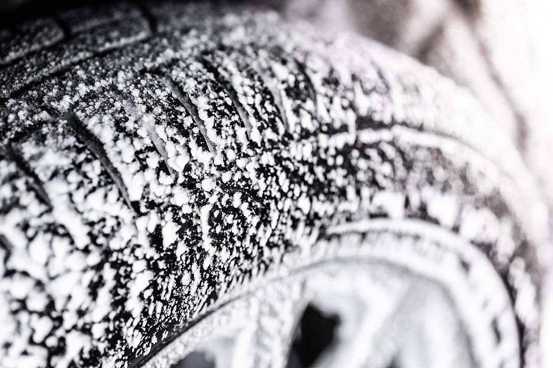 Freezing Tires Winter Desktop Background