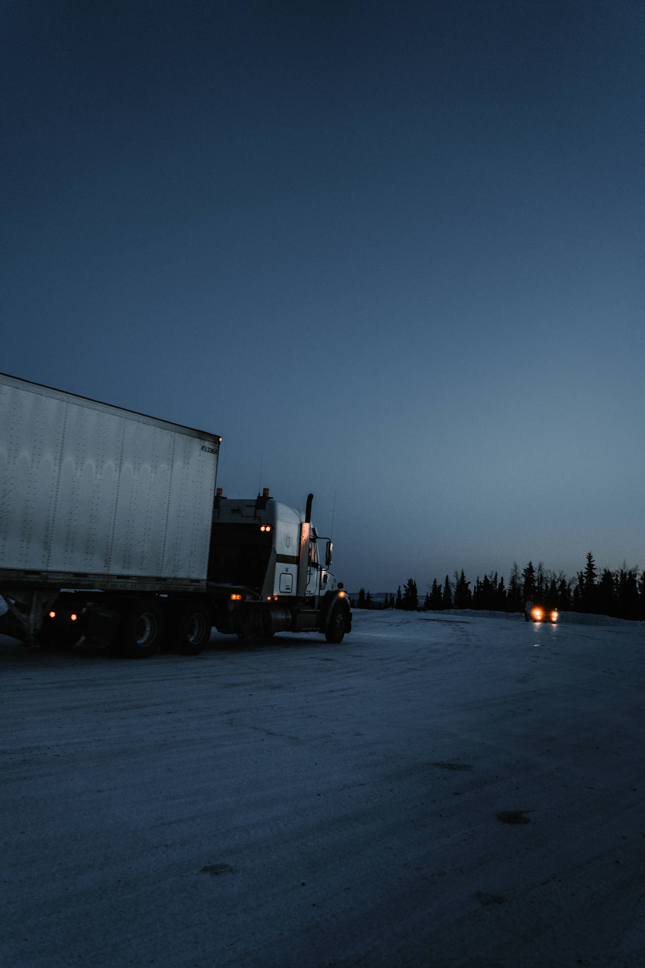 Freight Truck At Night