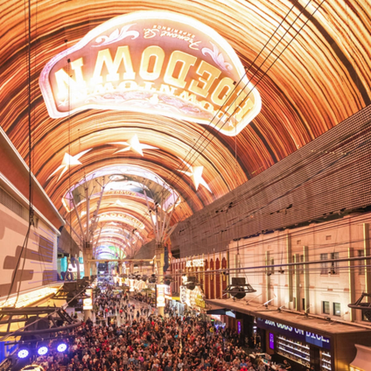 Fremont Street Crowd High-angle