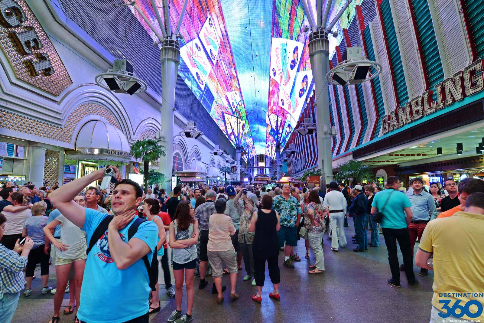 Fremont Street Tourists Around