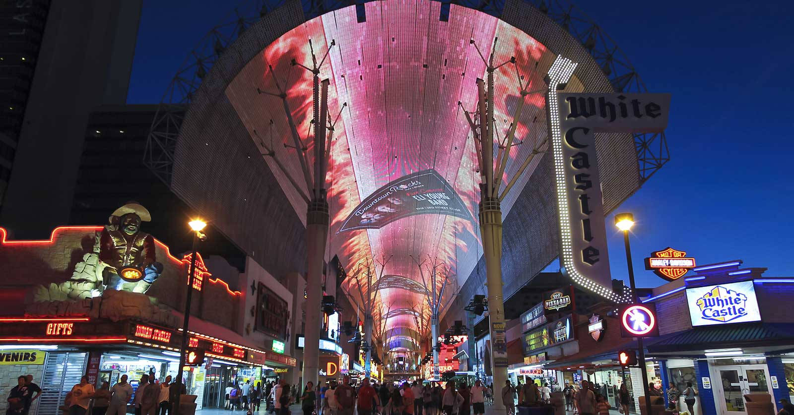 Fremont Street Under Night Sky