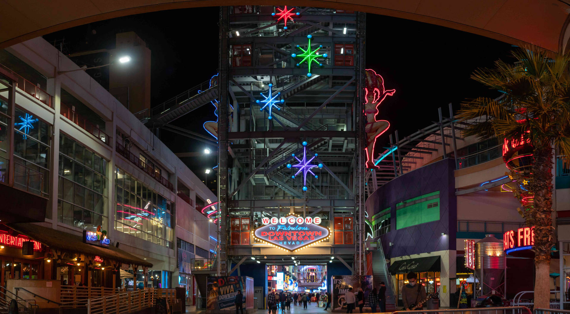 Fremont Street Wide-angle Shot