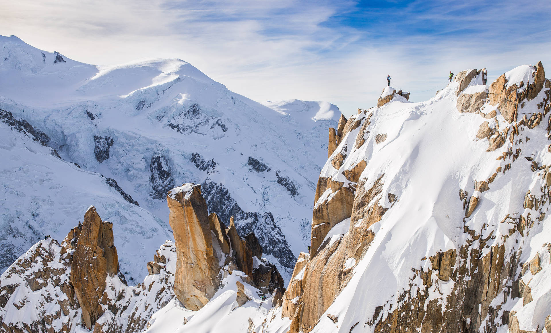 French Alps Winter Desktop Background