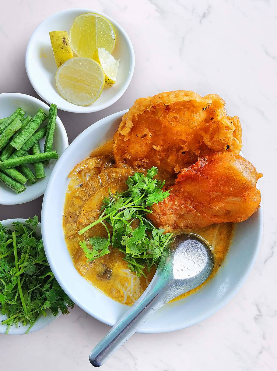 French Bouillabaisse With Fried Coated Fish