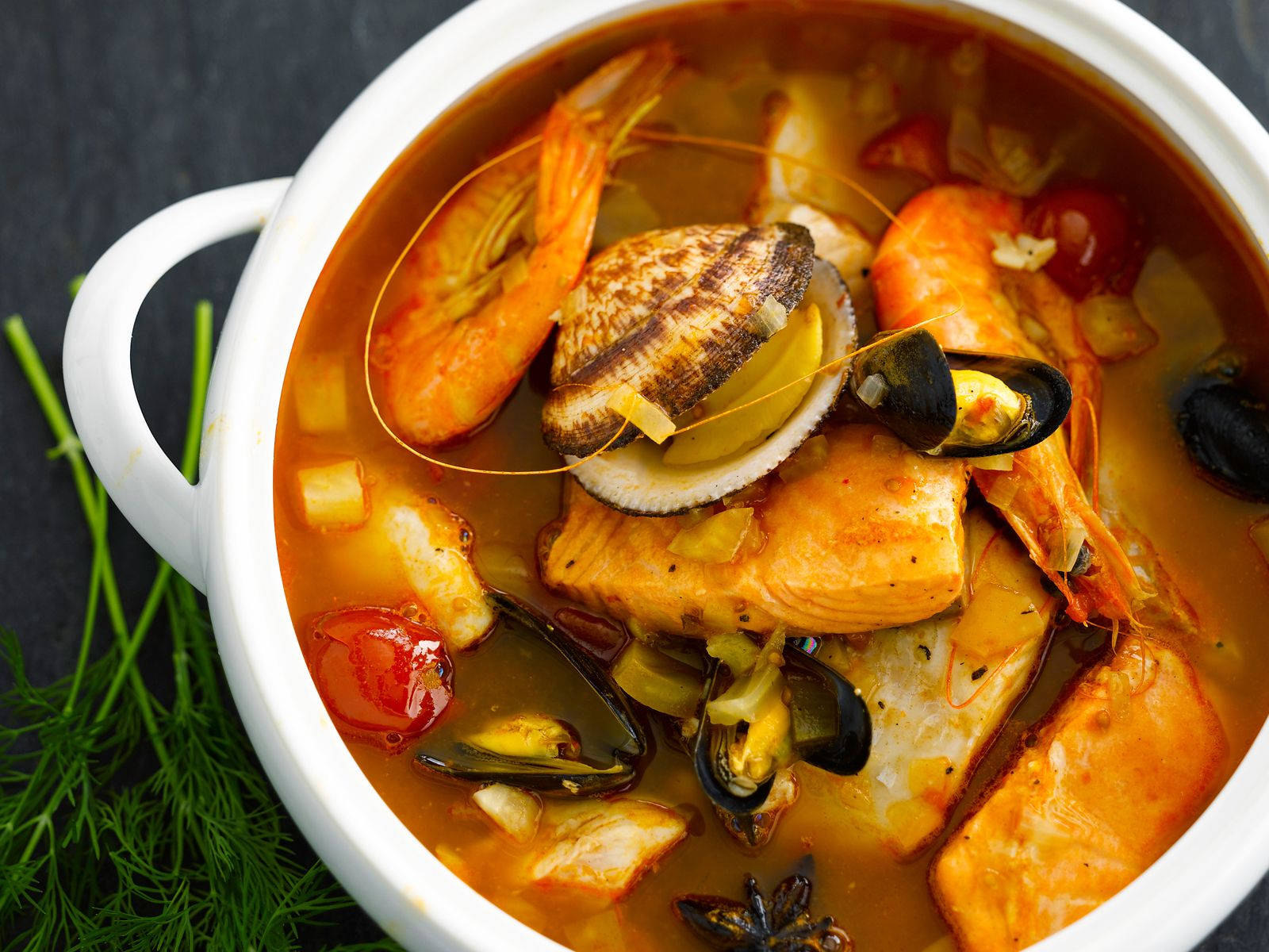 French Cuisine Bouillabaisse On Casserole