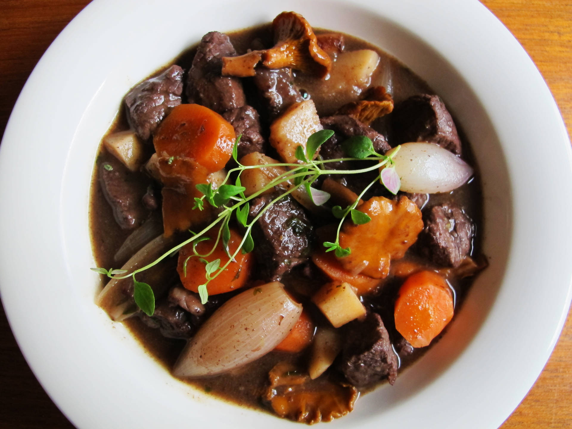 French Dish Beef Bourguignon Background