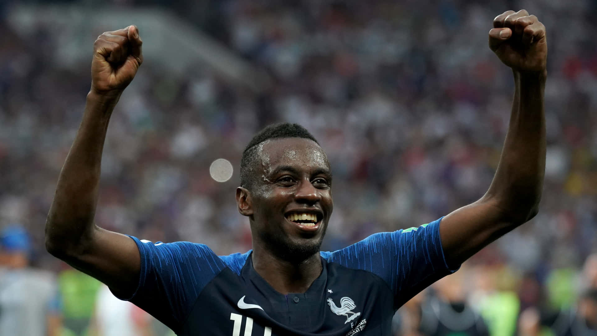 French Football Player Blaise Matuidi Victory Background