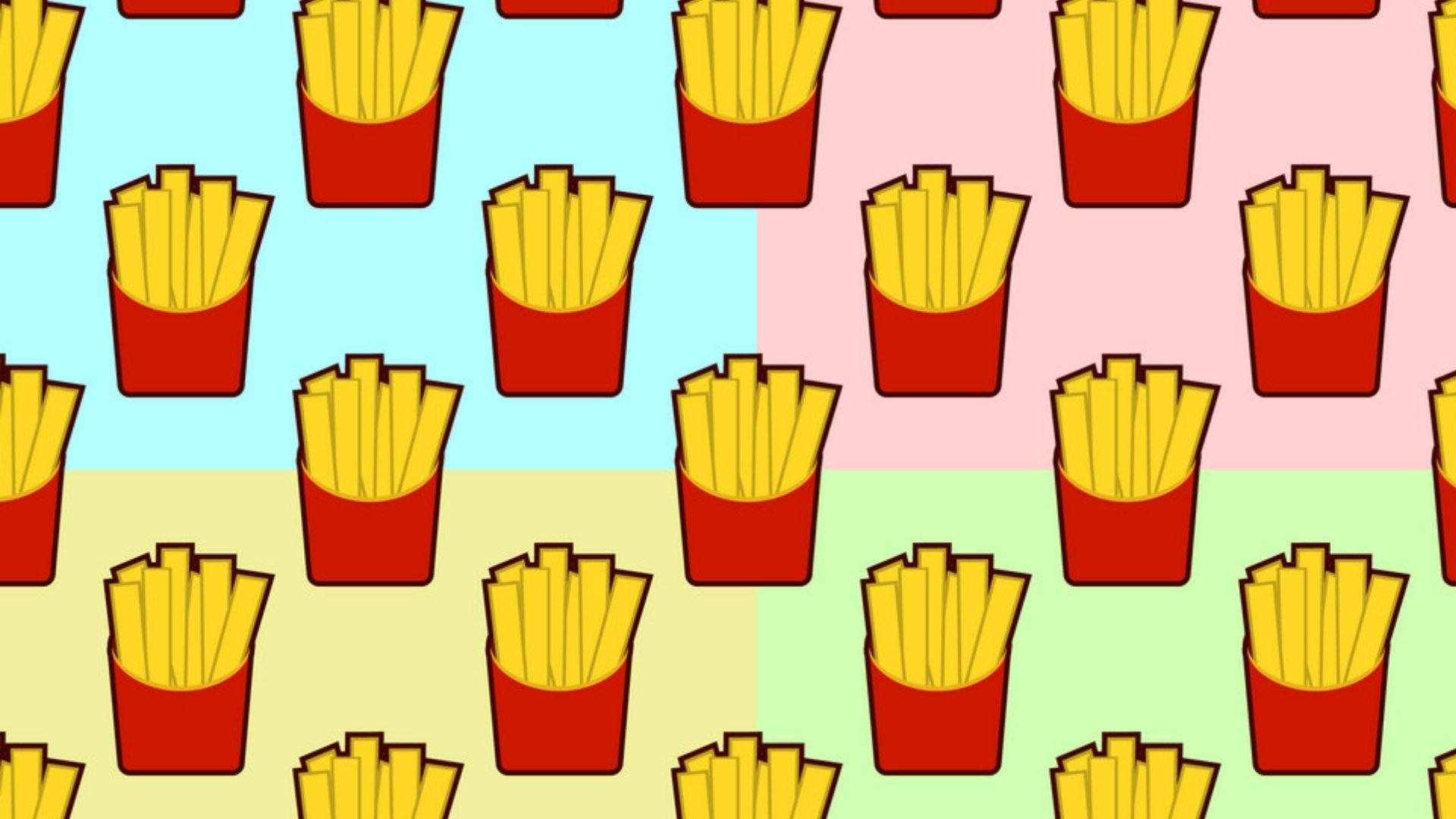 French Fries Color Art Background