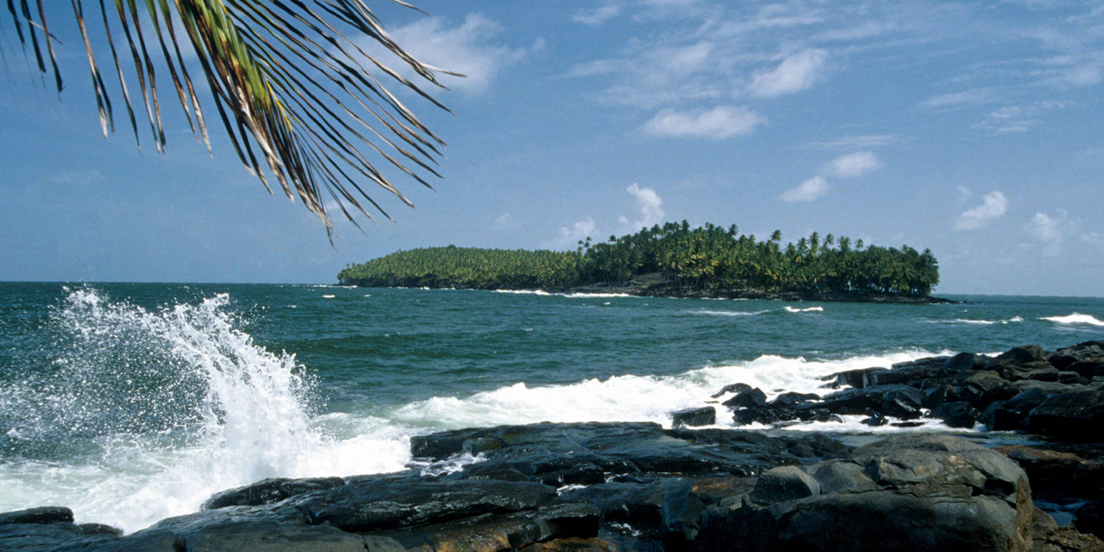 French Guiana Blue Water Background