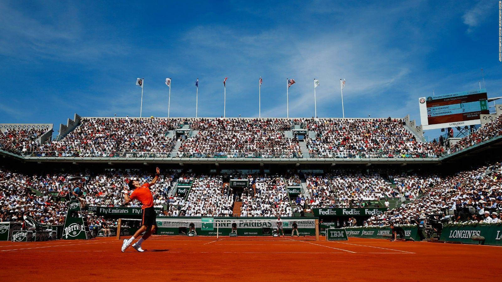 French Open Event Tennis Serve Background