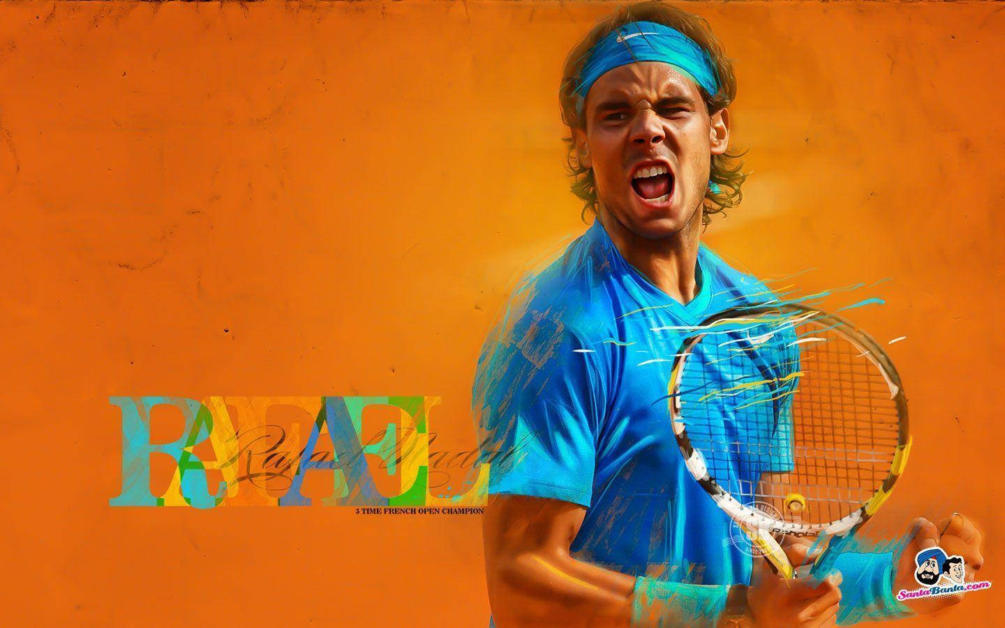 French Open Rafael Nadal Digital Art Background