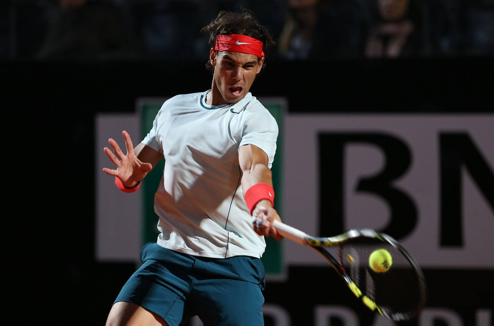 French Open Rafael Nadal Hitting Ball
