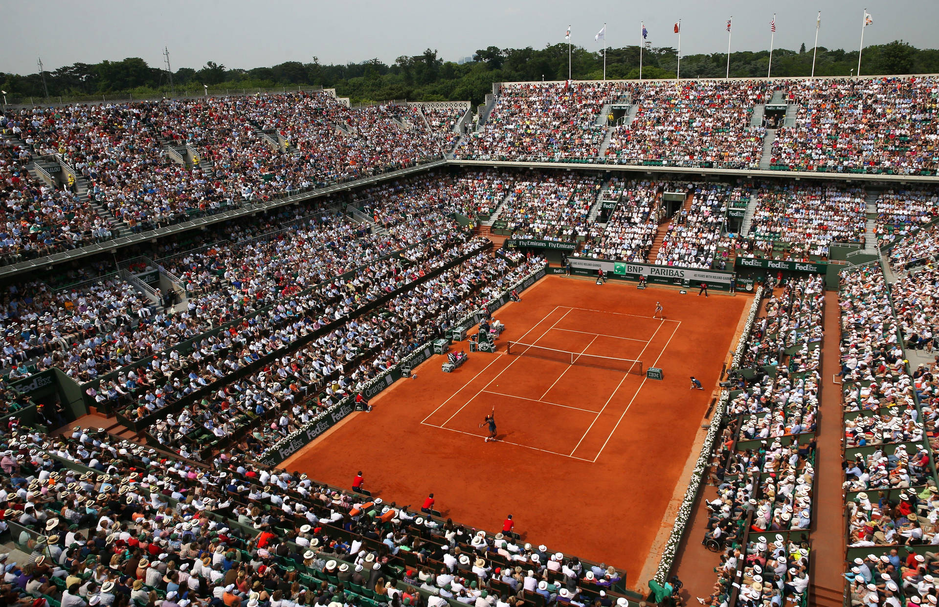 French Open Tennis Arena Background