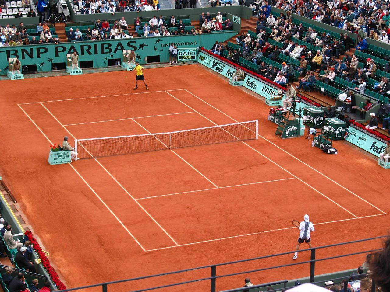 French Open Tennis Game Background