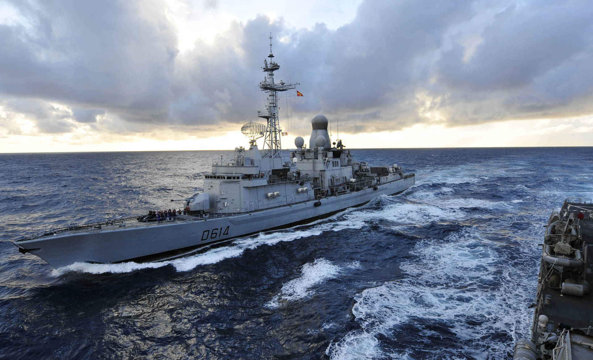 French Polynesia Navy Ship Background