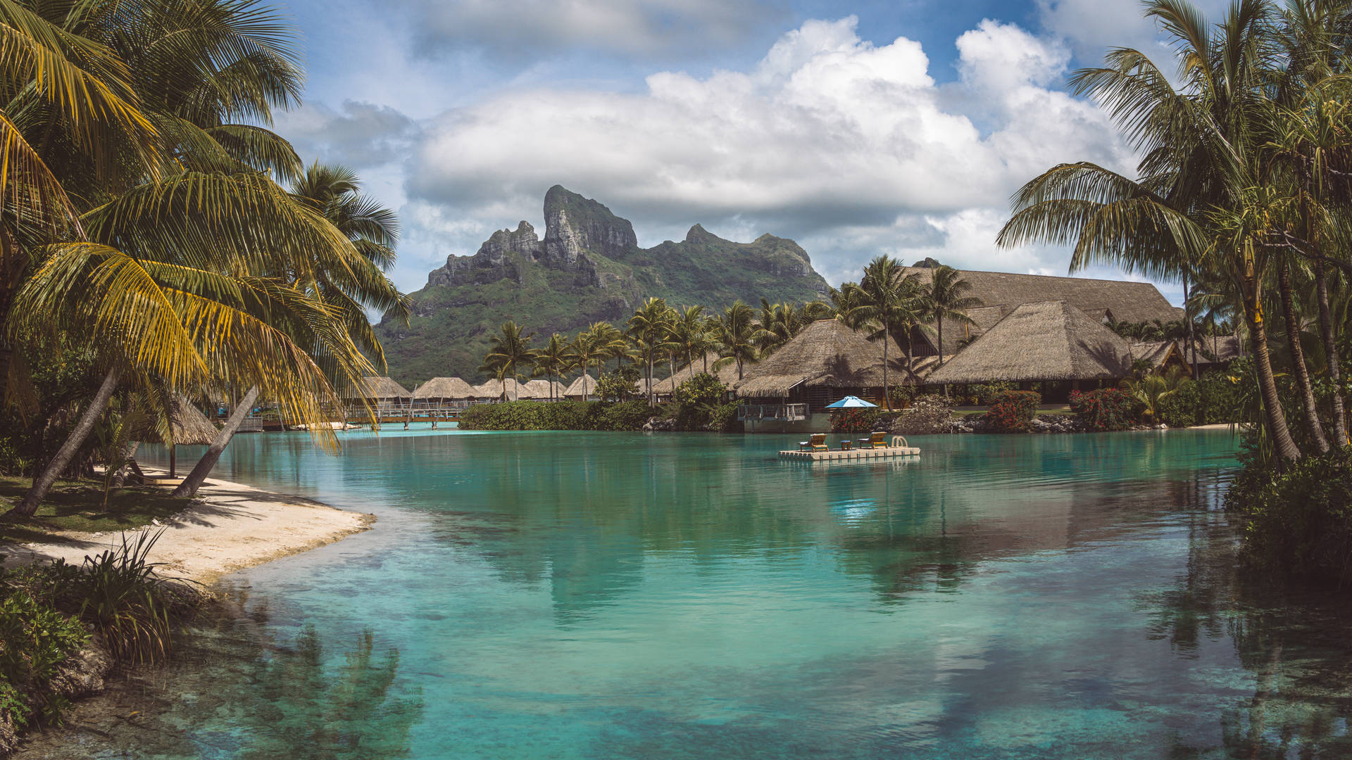 French Polynesia Tourist Destination Background