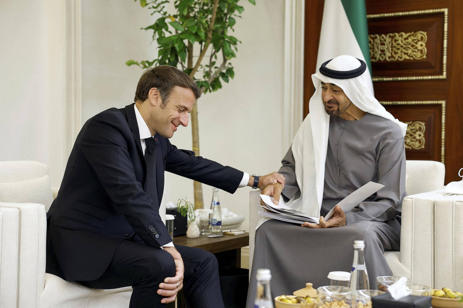 French President On Official State Visit To The Uae Background