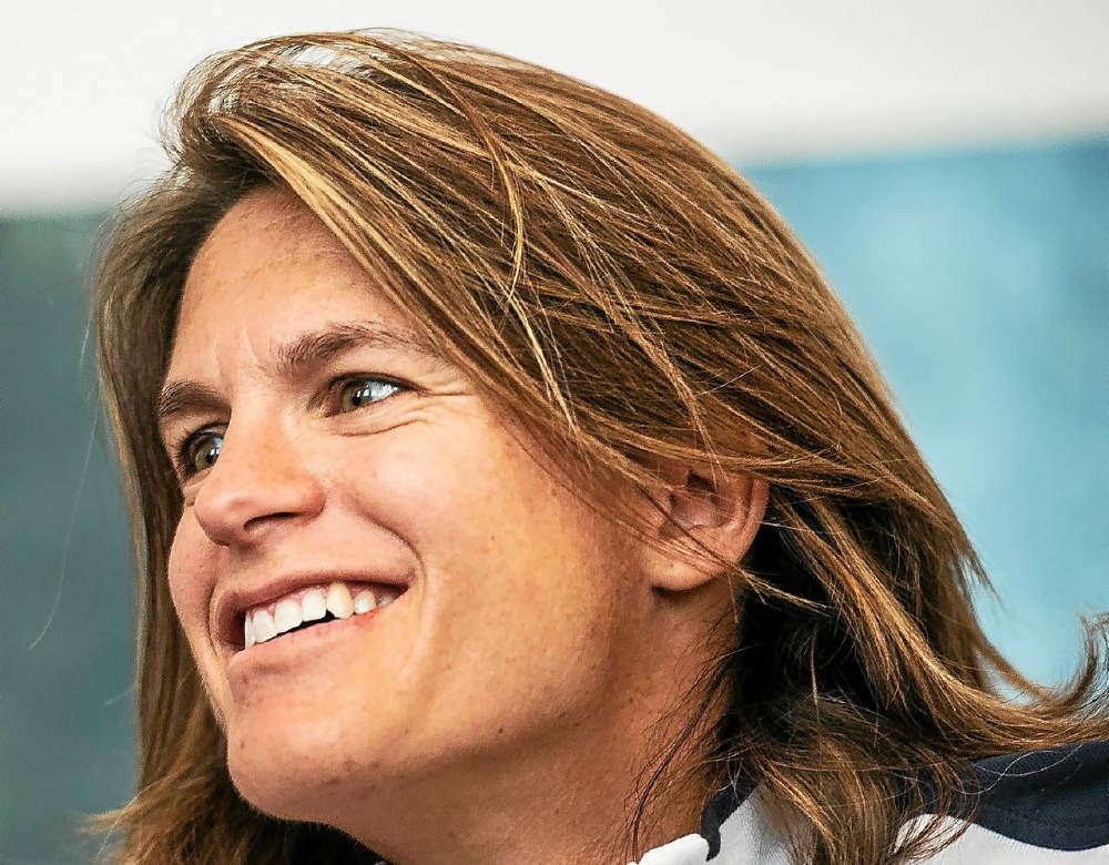 French Tennis Icon - Amelie Mauresmo In Close-up Background