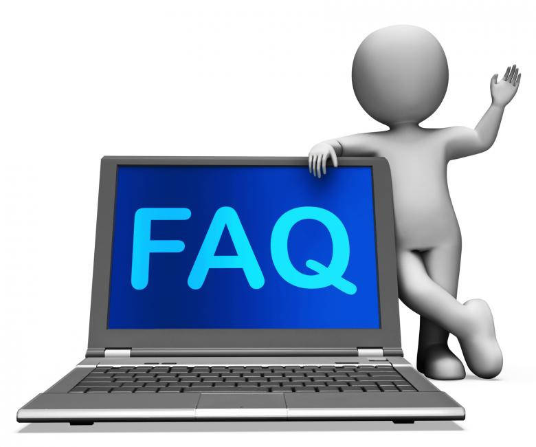 Frequently Asked Questions On A Laptop Background