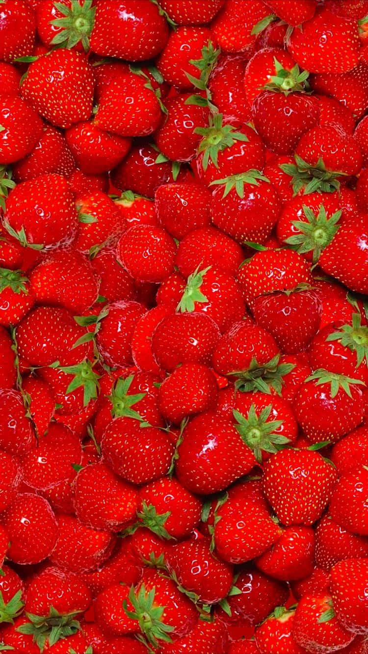 “fresh And Delicious Cute Strawberries” Background