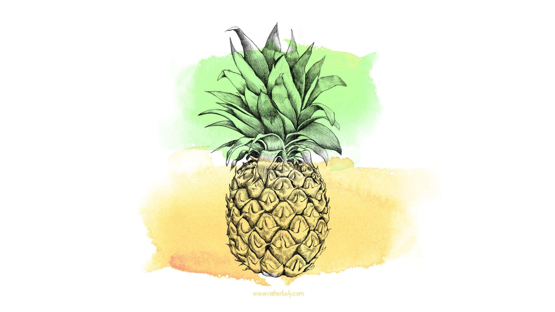 Fresh And Refreshing Pineapple Desktop Background