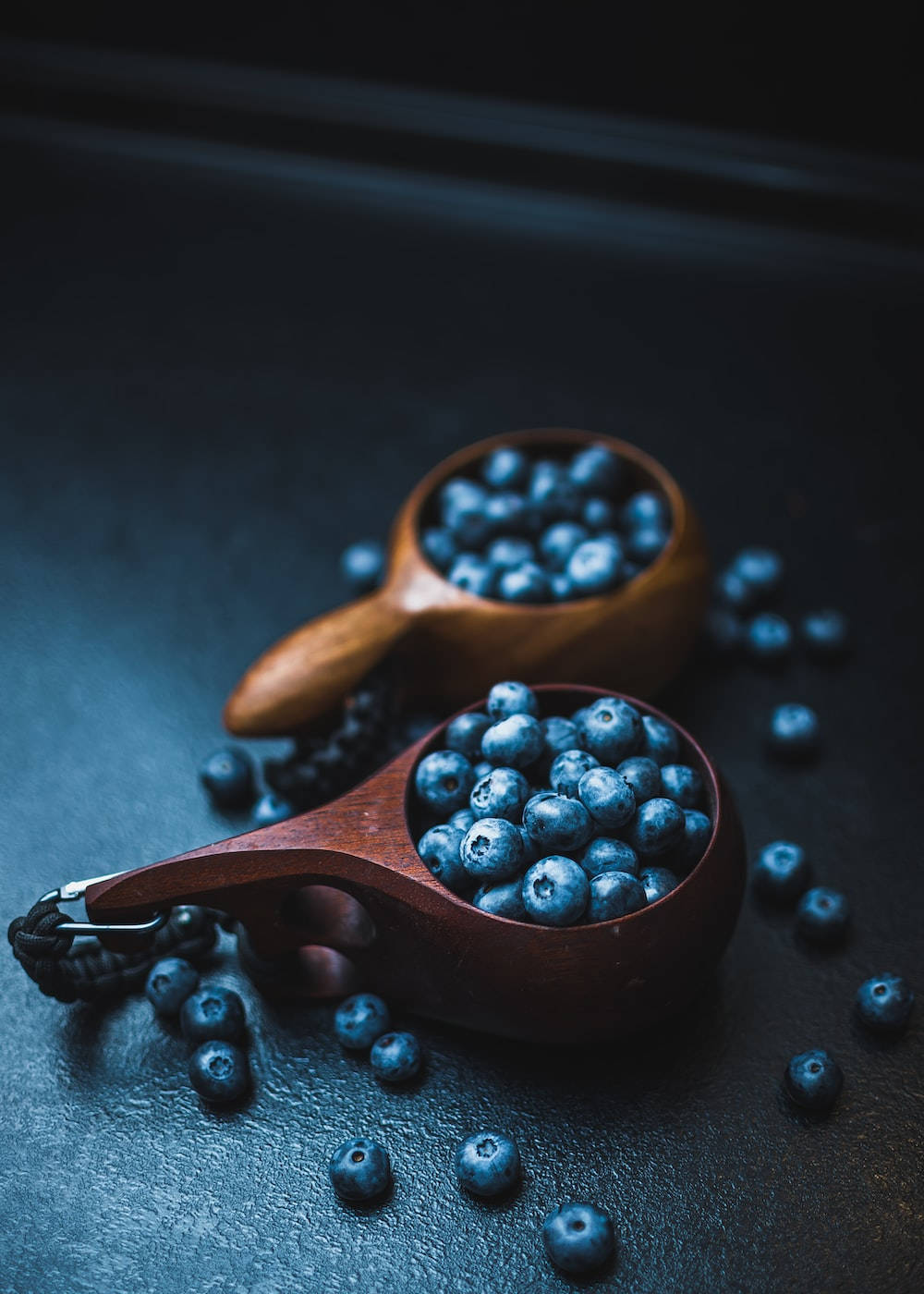 Fresh Blueberries In Close-up Background