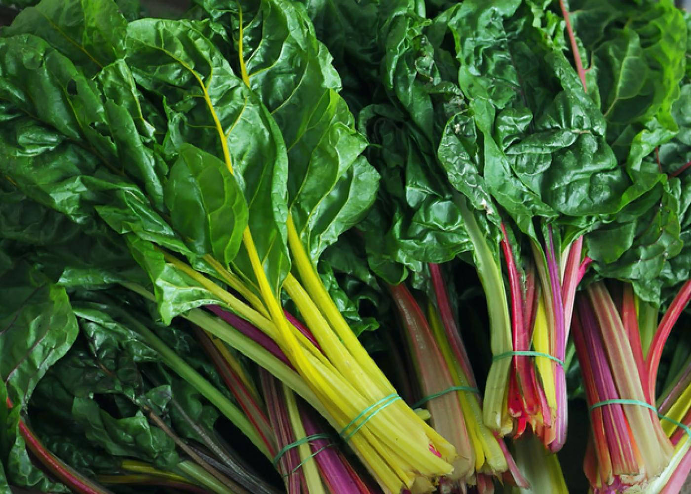 Fresh Bundle Of Swiss Chard Background