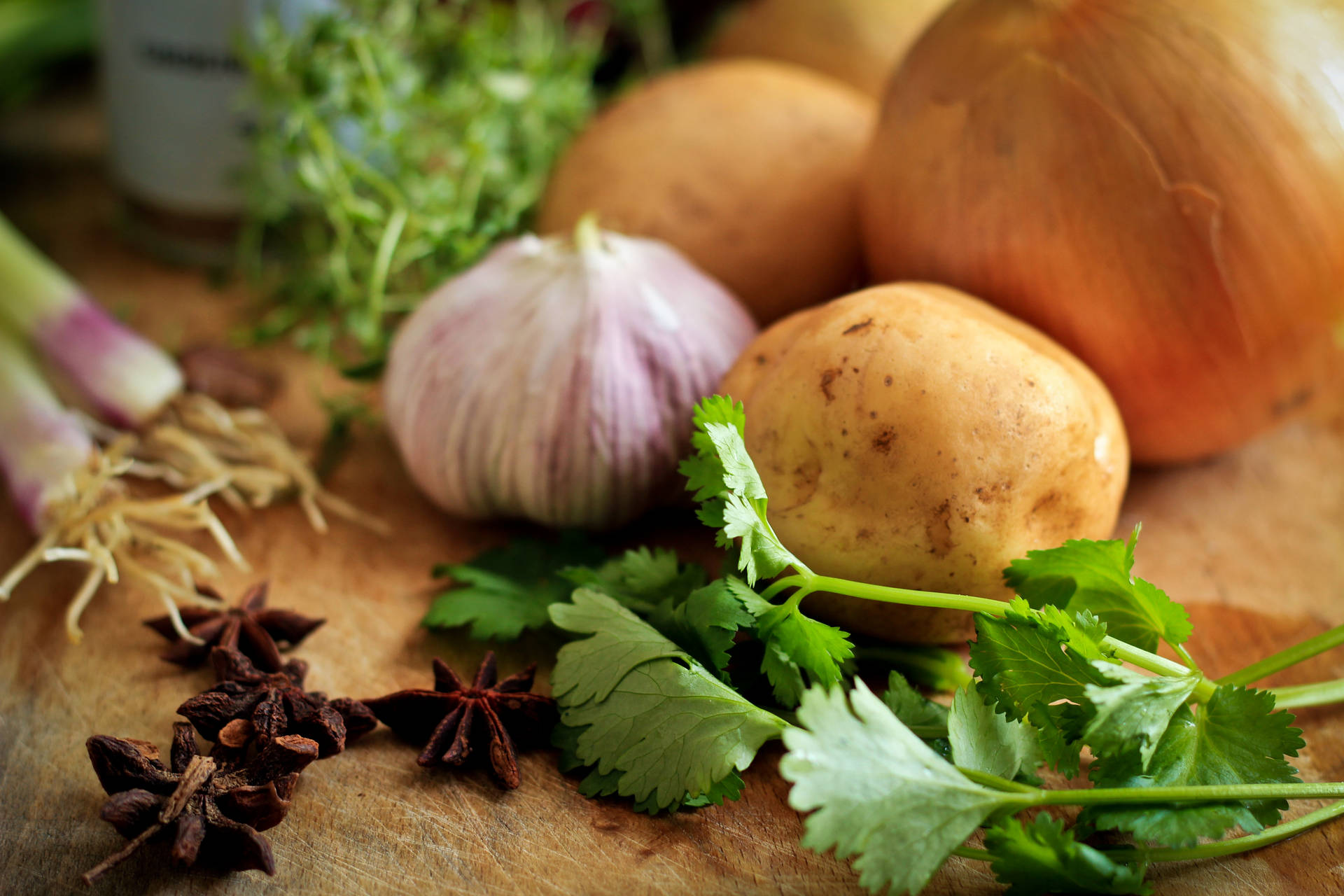 Fresh Cooking Ingredients Photography Background
