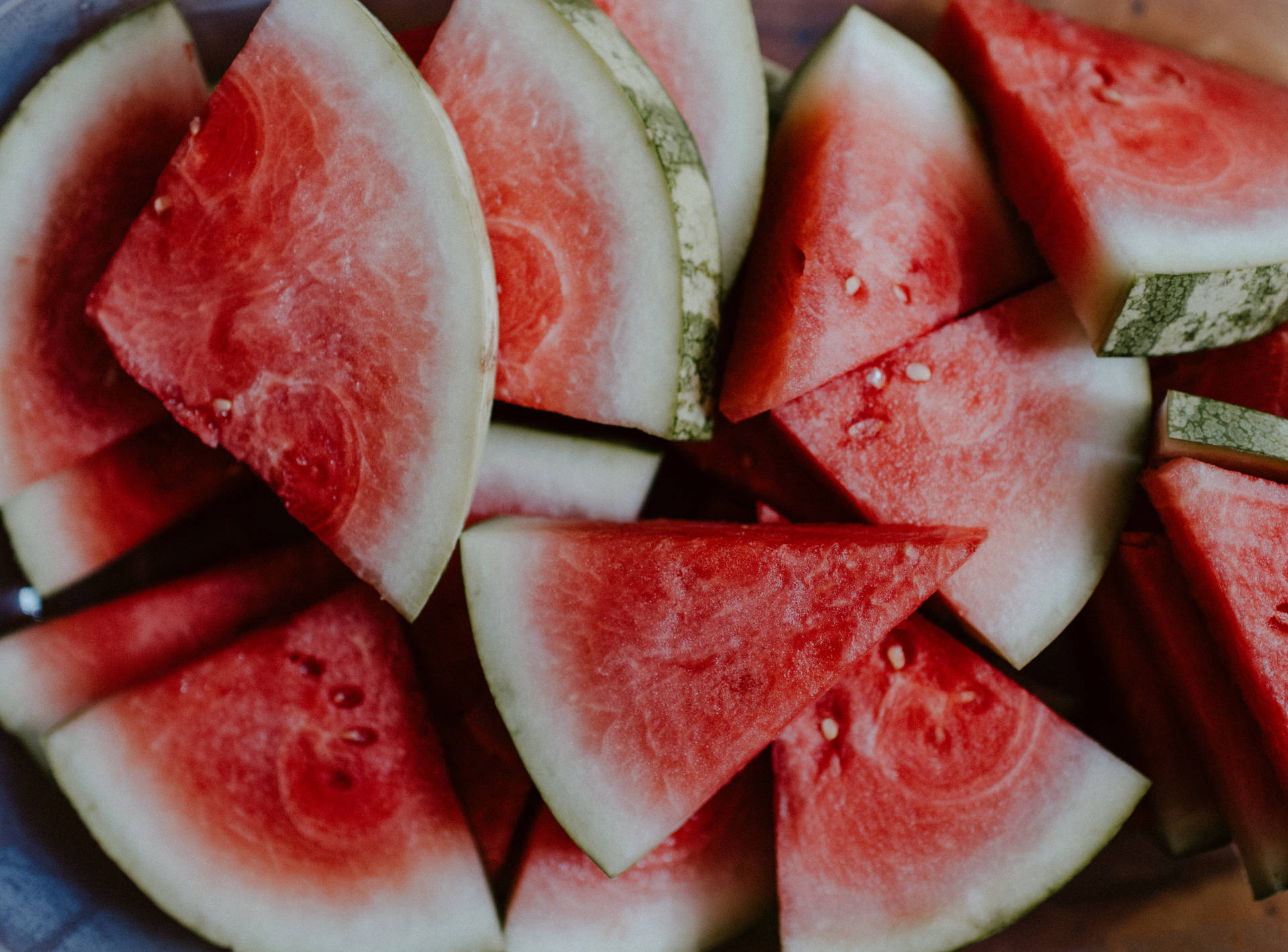 Fresh Cut Watermelon Slices Background