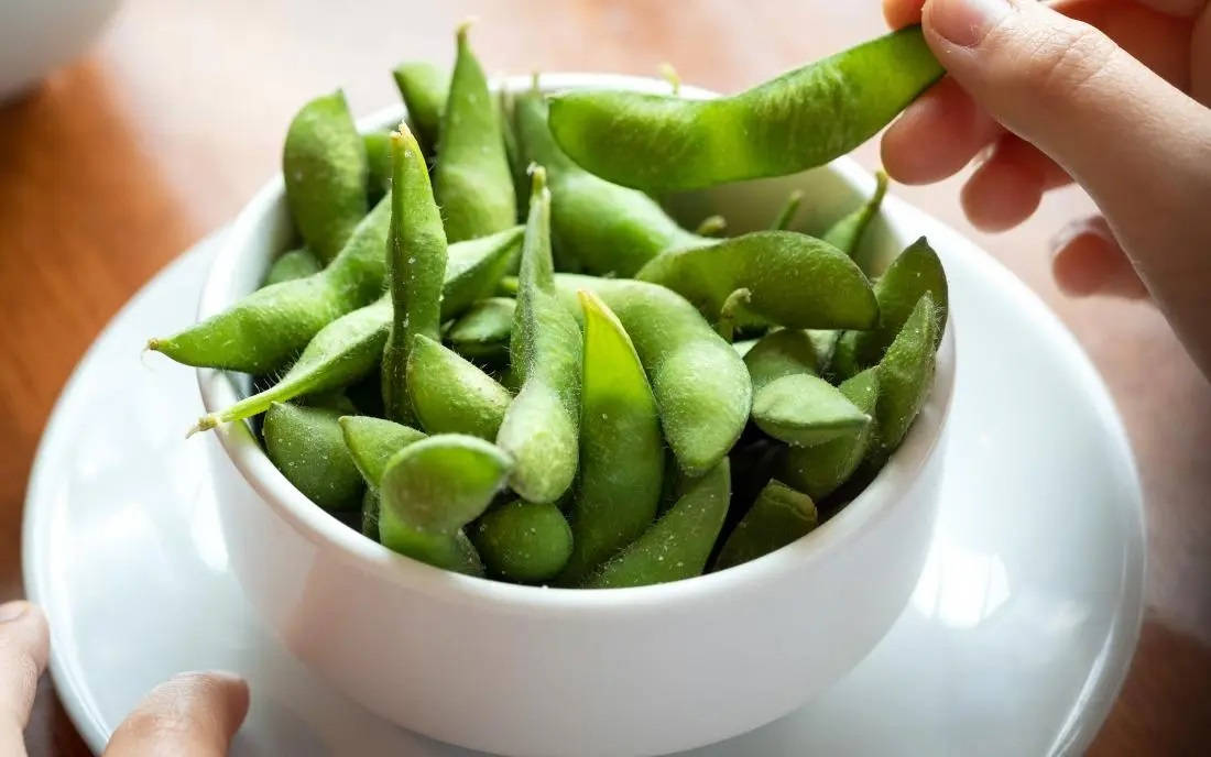 Fresh Edamame Beans In A Bowl