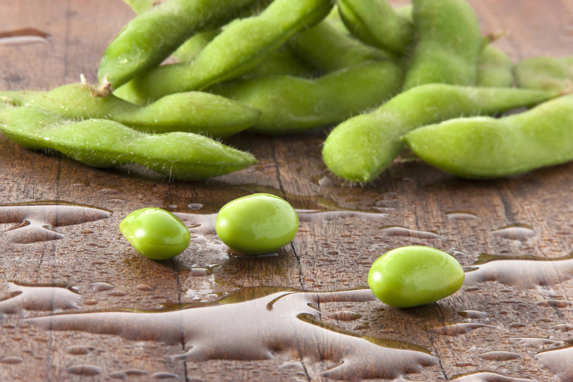 Fresh Edamame Pods Background