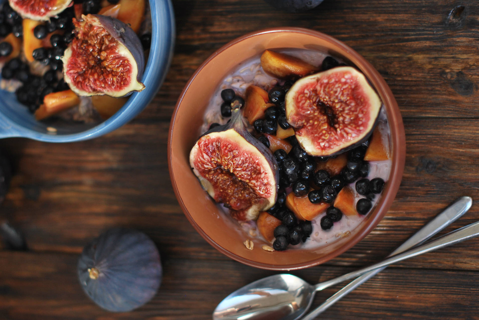 Fresh Figs Amidst A Colorful Array Of Fruits