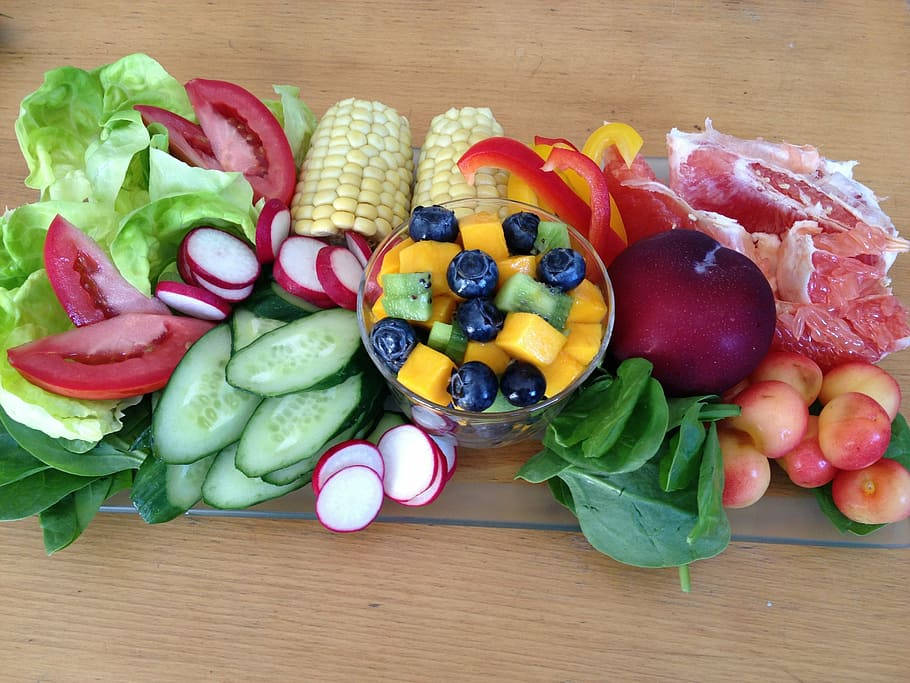 Fresh Fruit Salad Background